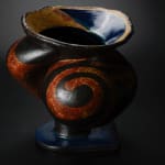 Yanagihara Mutsuo 柳原睦夫, Flower vase with cloud designs 雲ノ絵花瓶 , 1976