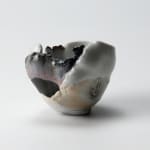 Kato Mami 加藤真美, No. 3 Frost glazed flower vase "Kishibe," black, 2023