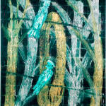 Hunt Slonem, Untitled, Birds in Blue, Red, and Yellow, 2014