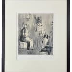 Henry Moore, Violet Torso on Orange Stripes, 1967