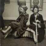 Daniel Farson, Two women in a Lucian Freud private view at Malborough Gallery, London (portrait of Henrietta Moreas in background),...
