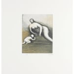 Henry Moore, Violet Torso on Orange Stripes, 1967