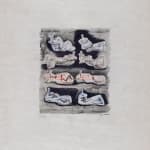 Henry Moore, Violet Torso on Orange Stripes, 1967