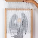 Dh Lk 17 Katelyn Ledford Burning Graphite And Collared Pencil On Bristol Paper In Custom Wood Frame With Sliding Resin...