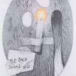 Dh Lk 17 Katelyn Ledford Burning Graphite And Collared Pencil On Bristol Paper In Custom Wood Frame With Sliding Resin...