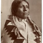 Quentin C. Doit, Press Photo Showing "Indian Power" Button, 1973