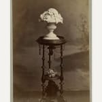 J.W. Leftwich, Advertising Cabinet Card Showing a Marble Bouquet Produced by Boyce and Vesper of Sacramento, c. 1877
