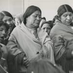 Quentin C. Doit, Press Photo Showing "Indian Power" Button, 1973