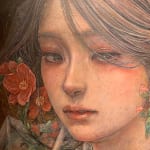 Miho Hirano, Veil of the heart~ Camellia sasanqua, 2022
