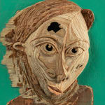 Two-sided mask, Lady Picasso - Menso, Aimé Mpane