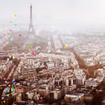 David Drebin, Balloons Over Paris Diamond Dust, 2020