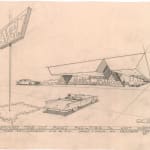Louis Armét, Eldon Davis, Clock Coffee Shop, Glo-Dial, Perspective View, Westchester, CA, Architects Armét & Davis A. I. A. Architects,...