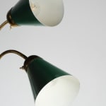 Italian, Three-shade green floor lamp