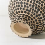 Lydia Hardwick, Stoneware pot with white inlay and black slip