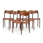 Niels Otto Møller, Set of six 'Model 71' chairs