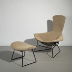 Harry Bertoia, 'Bird' Lounge Chair with Footstool