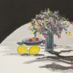 Minol Araki, Green Planter with White Flowers, 1989