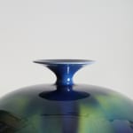 Tokuda Yasokichi III, Spherical Jar with Azure Glazes, 1990s
