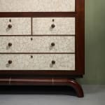 A.B. Svenska Möbelfabrikerna Bodafors, Cabinet with Decorative Carvings in Stained Birch , 1920/30s