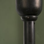 Sculptural Totem Table Lamp in Dark Textured Glass and Lacquered Wood, 1970's