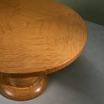 Circular Art Deco Serving Trolley in Walnut, Europe, 1930s