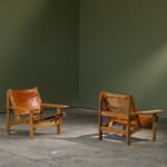 Oversized Lounge Chairs in Chromed Steel, Reupholstered in Black Corduroy Fabric, Italy, 1970s