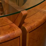 Circular Art Deco Serving Trolley in Walnut, Europe, 1930s