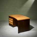 Circular Art Deco Serving Trolley in Walnut, Europe, 1930s