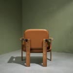 Gastone Rinaldi, Swivel Desk Chair in Cognac Coloured Upholstery, for RIMA, Italy, 1950's