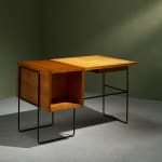 Circular Art Deco Serving Trolley in Walnut, Europe, 1930s
