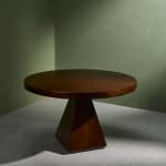Circular Art Deco Serving Trolley in Walnut, Europe, 1930s