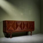 Circular Art Deco Serving Trolley in Walnut, Europe, 1930s
