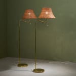 Sculptural Totem Table Lamp in Dark Textured Glass and Lacquered Wood, 1970's