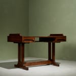 Circular Art Deco Serving Trolley in Walnut, Europe, 1930s