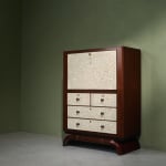 A.B. Svenska Möbelfabrikerna Bodafors, Cabinet with Decorative Carvings in Stained Birch , 1920/30s