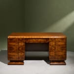 Circular Art Deco Serving Trolley in Walnut, Europe, 1930s