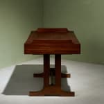 Circular Art Deco Serving Trolley in Walnut, Europe, 1930s