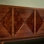 Circular Art Deco Serving Trolley in Walnut, Europe, 1930s