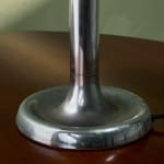 Sculptural Totem Table Lamp in Dark Textured Glass and Lacquered Wood, 1970's