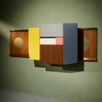 Circular Art Deco Serving Trolley in Walnut, Europe, 1930s