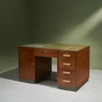 Circular Art Deco Serving Trolley in Walnut, Europe, 1930s