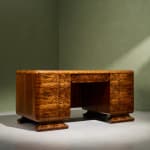 Circular Art Deco Serving Trolley in Walnut, Europe, 1930s