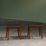 Oversized Lounge Chairs in Chromed Steel, Reupholstered in Black Corduroy Fabric, Italy, 1970s