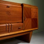 Circular Art Deco Serving Trolley in Walnut, Europe, 1930s