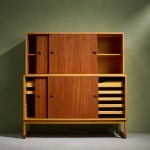 A.B. Svenska Möbelfabrikerna Bodafors, Cabinet with Decorative Carvings in Stained Birch , 1920/30s