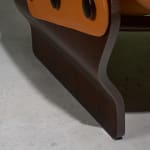 Gastone Rinaldi, Swivel Desk Chair in Cognac Coloured Upholstery, for RIMA, Italy, 1950's