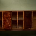 Circular Art Deco Serving Trolley in Walnut, Europe, 1930s