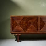 Circular Art Deco Serving Trolley in Walnut, Europe, 1930s
