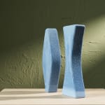 Eunsol Kim, 'Window' Series, Set of Three Glazed Ceramic Sculptures in Black and Blue, The Netherlands, 2025
