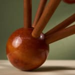Square Coffee Table in Walnut with Staggered Legs, Italy, 1960s